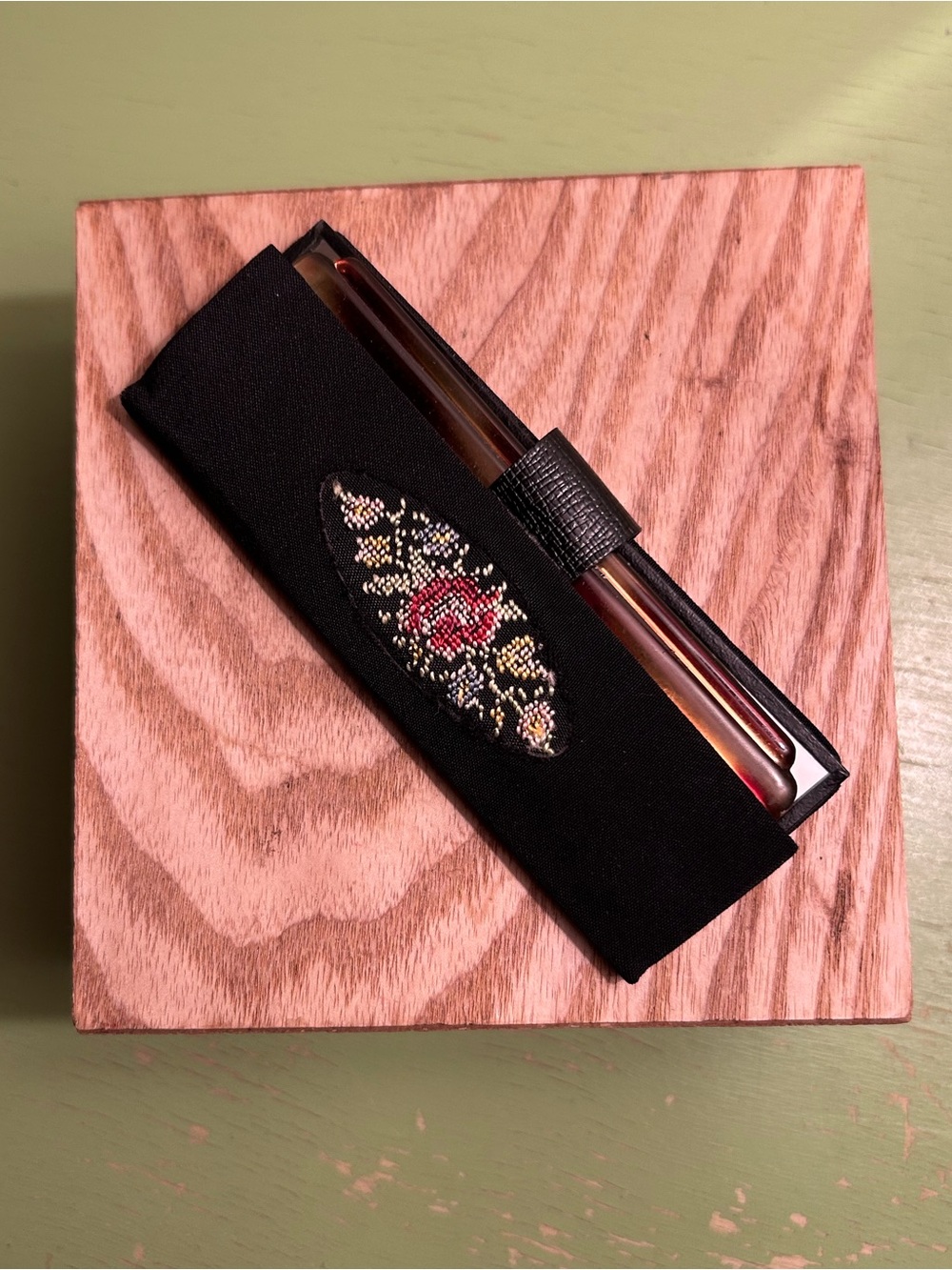 1950s Petit Point Mirror and Comb Set